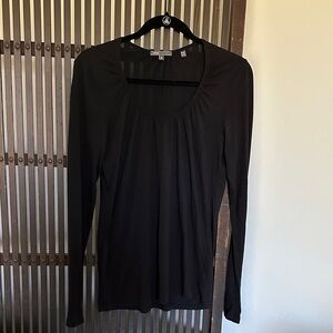 Vince Classic Black Long Sleeve Tee
